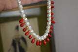 Anne of Austria Pearl and Coral Necklace