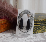 Crystal Cluster and Onyx Earrings