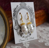 Shell Pearl Baroque Earring with Filigree