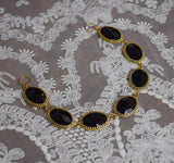 18th Century Black Onyx Crown Necklace - Extra Large Oval