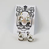 Clear Crystal Teardrop Earring