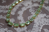 Mint Green Chrysolite Aurora Crystal Necklace - Medium Octagon