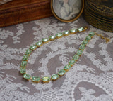 Mint Green Chrysolite Aurora Crystal Necklace - Medium Octagon