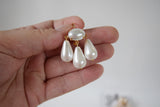 Girandole Earrings - Large Single Pearl