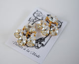 Girandole Earrings - Large Pear Clear Crystal