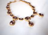Light Amethyst Halo Riviere Necklace