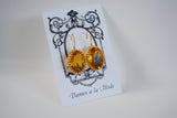 Citrine Swarovski Crystal Crown Earrings