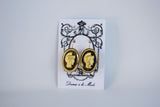 Gold Cameo Warrior Earrings