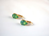 Green Opal Teardrop Earrings - Medium Teardrop