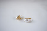 Pearl Earrings - Simple Large Oval