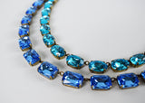 Light Blue Riviere Necklace - Large Octagon