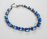 Light Blue Riviere Necklace - Large Octagon