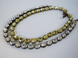 Clear Crystal Swarovski Collet Necklace - Small Oval