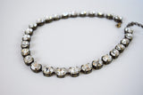 Clear Crystal Swarovski Collet Necklace - Small Oval