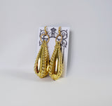 Huge 1830s Golden Drop Earrings