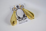 Huge 1830s Golden Drop Earrings