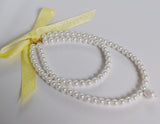 Shell Pearl Necklace - Double Strand with Teardrop