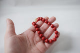 Red Coral Beaded Necklace - Medium