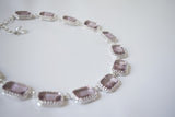 Large Octagon Light Amethyst Riviere Necklace