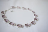 Large Octagon Light Amethyst Riviere Necklace