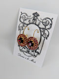 ON SALE! Garnet Crystal Cluster Earrings