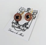 ON SALE! Garnet Crystal Cluster Earrings