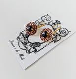 ON SALE! Garnet Crystal Cluster Earrings