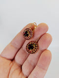 ON SALE! Garnet Crystal Cluster Earrings