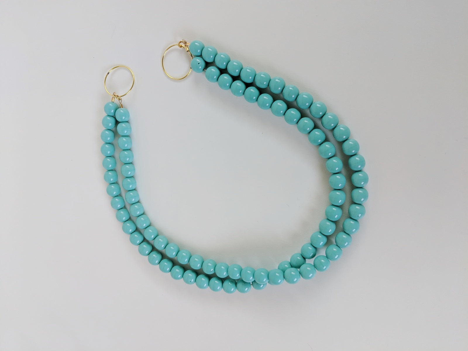 Natural Blue Turquoise Necklace For Women – 18" Choker With 20-30mm Baroque Beads