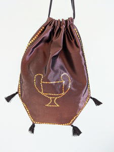 Reticule - Spangled Plum with Urn