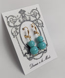 Small Double Turquoise Earrings