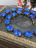 Sapphire Blue Necklace - Large Oval