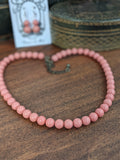 Pink "Coral" Pearl Beaded Necklace - Small