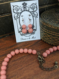 Pink "Coral" Pearl Beaded Necklace - Small