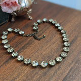 Light Colorado Topaz Swarovski Crystal Collet Necklace - Small Round