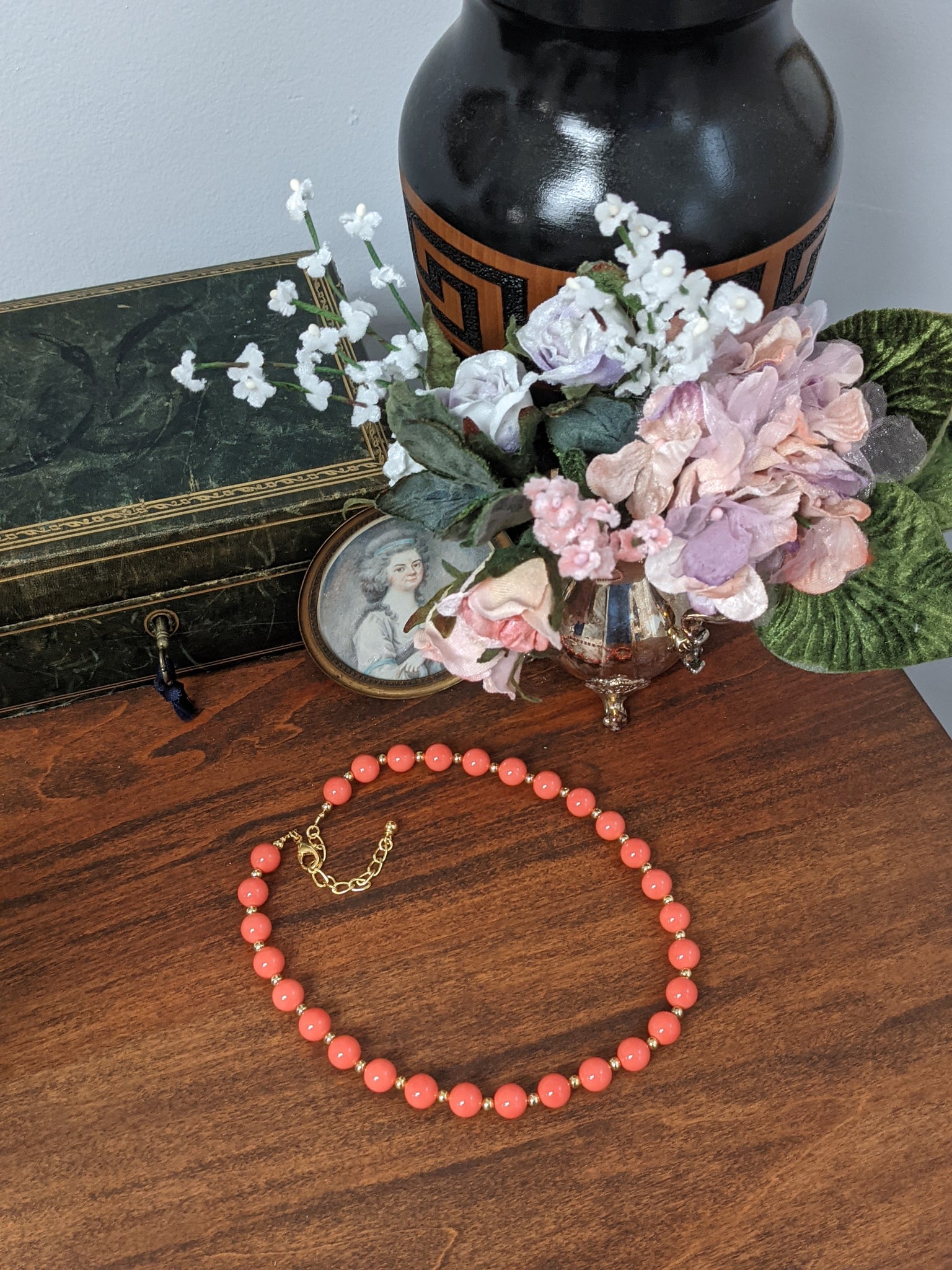 Antique Victorian Coral Necklace 18ct Gold Circa 1900 | 652018 |  Sellingantiques.co.uk