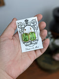Peridot Green Swarovski Earrings - Large Octagon Crown