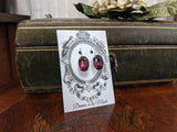 Amethyst Purple Crystal  Earrings - Medium Oval