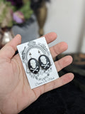 Skull and Crossbones Cameo Earrings - Extra Large Oval