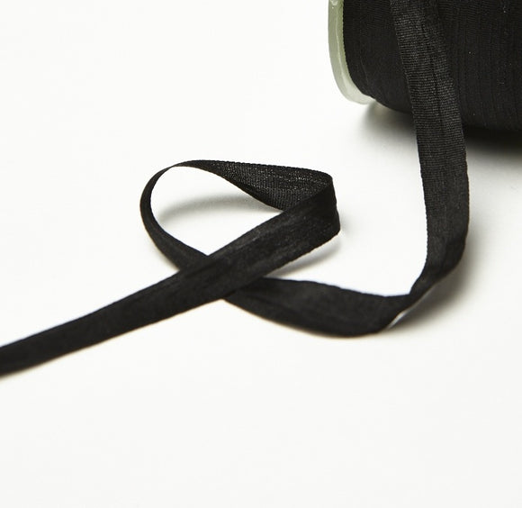 Silk Ribbon - Black - 1/4