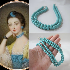 18th Century Turquoise Blue Choker Necklace