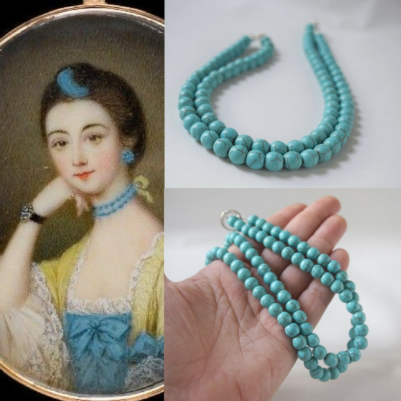 18th Century Turquoise Blue Choker Necklace