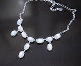Moonstone Fringe Necklace - Medium Oval