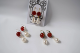 Carnelian and Pearl Earrings