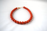 Orange Coral Beaded Necklace - Large