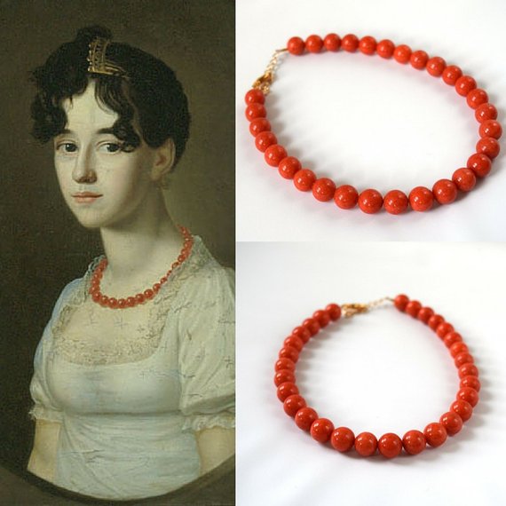 Cosmopolitan Red Orange Beaded Necklace | Ben-Amun Jewelry