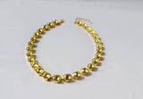Citrine Yellow Crystal Riviere Necklace - Small oval