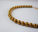 Dark Golden Bead Necklace