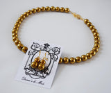 Dark Golden Bead Necklace