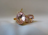 Medium Blush Pink Paste Glass Earrings